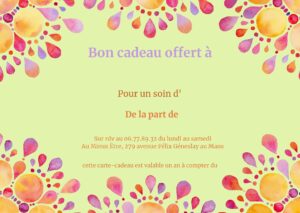 carte cadeau à remplir